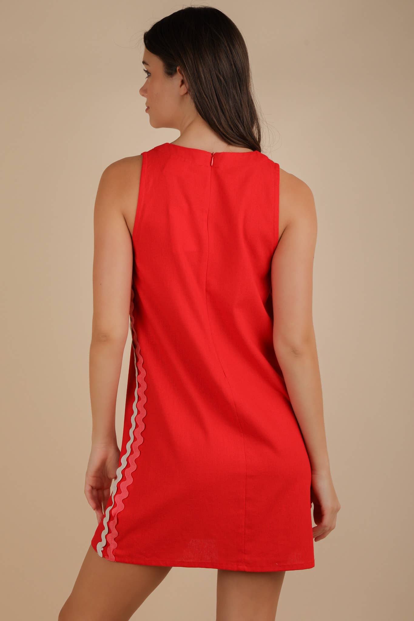 Trim Detail Mini Dress