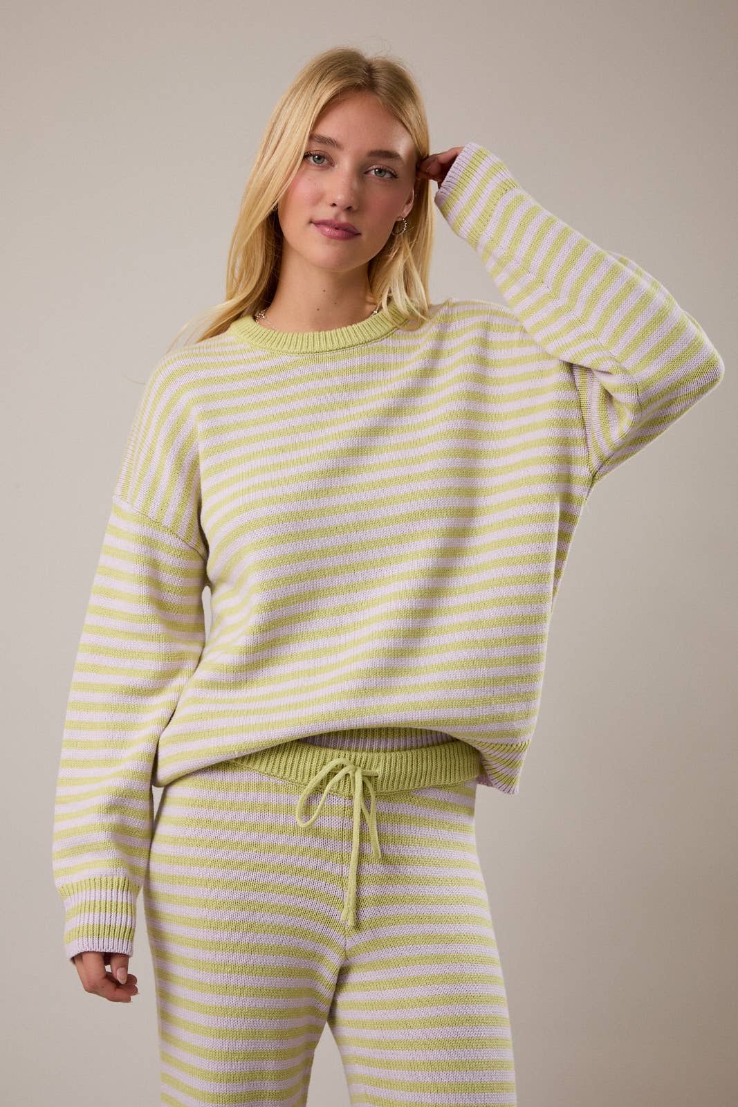 Crew Neck Sweater Set
